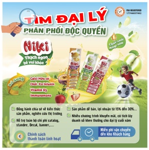 TÌM ĐẠI LÝ TỈNH PHÂN PHỐI ĐỘC QUYỀN SẢN PHẨM THẠCH TÚI NIKI